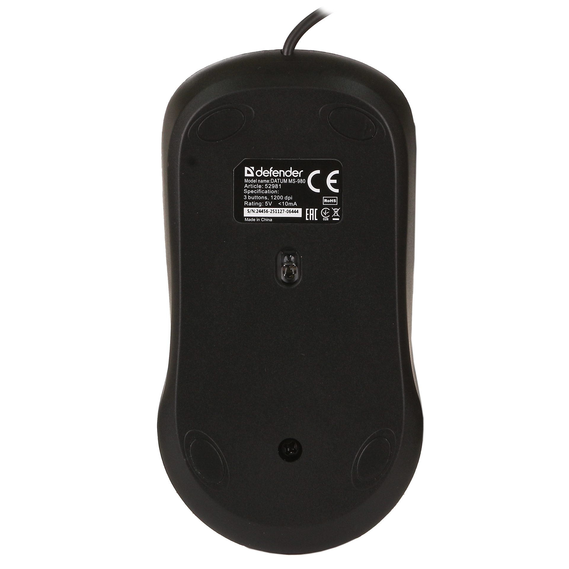 Мышь Defender Datum MS-980, Black, USB — фото 4