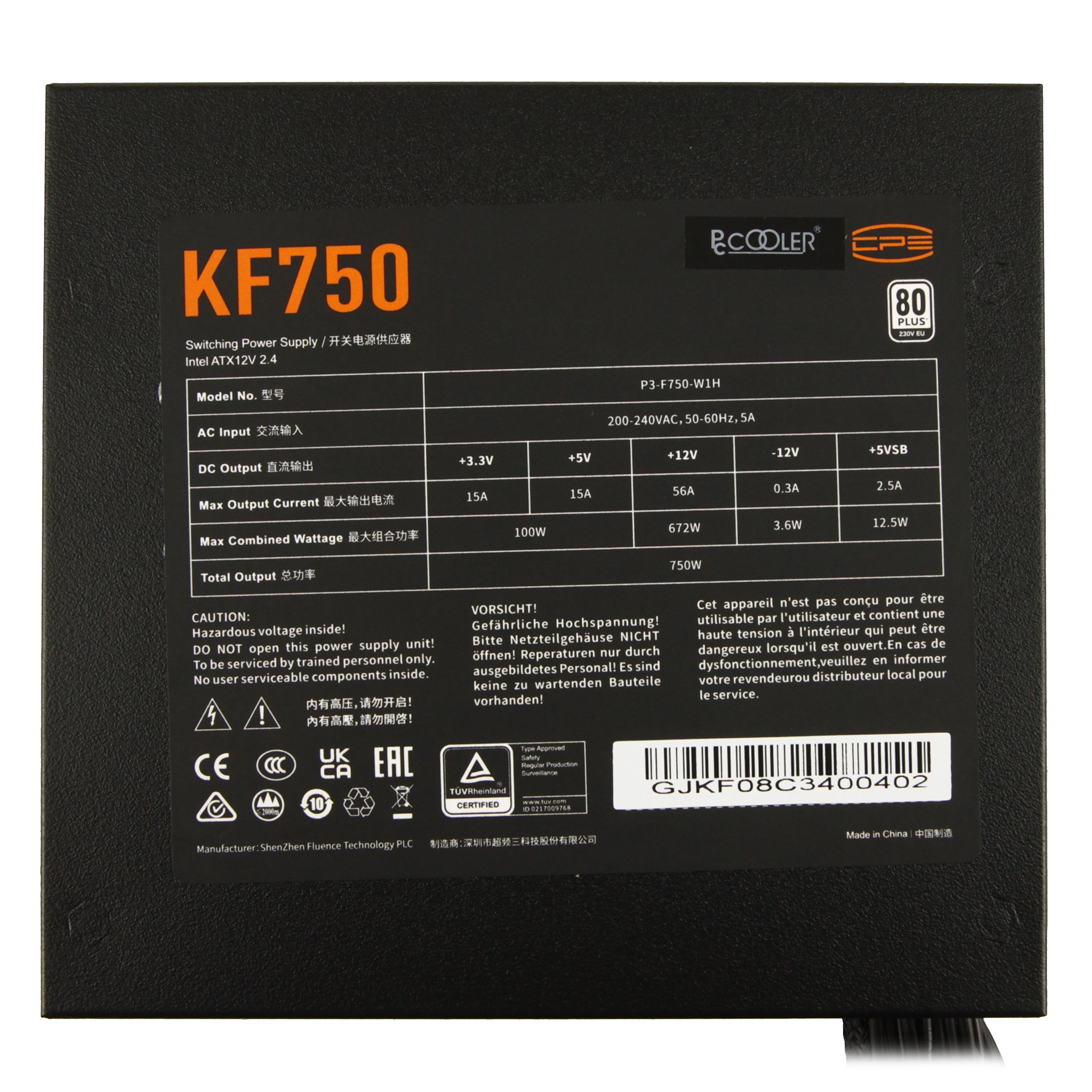 Блок питания ATX 750 W PCCooler KF750 — фото 4