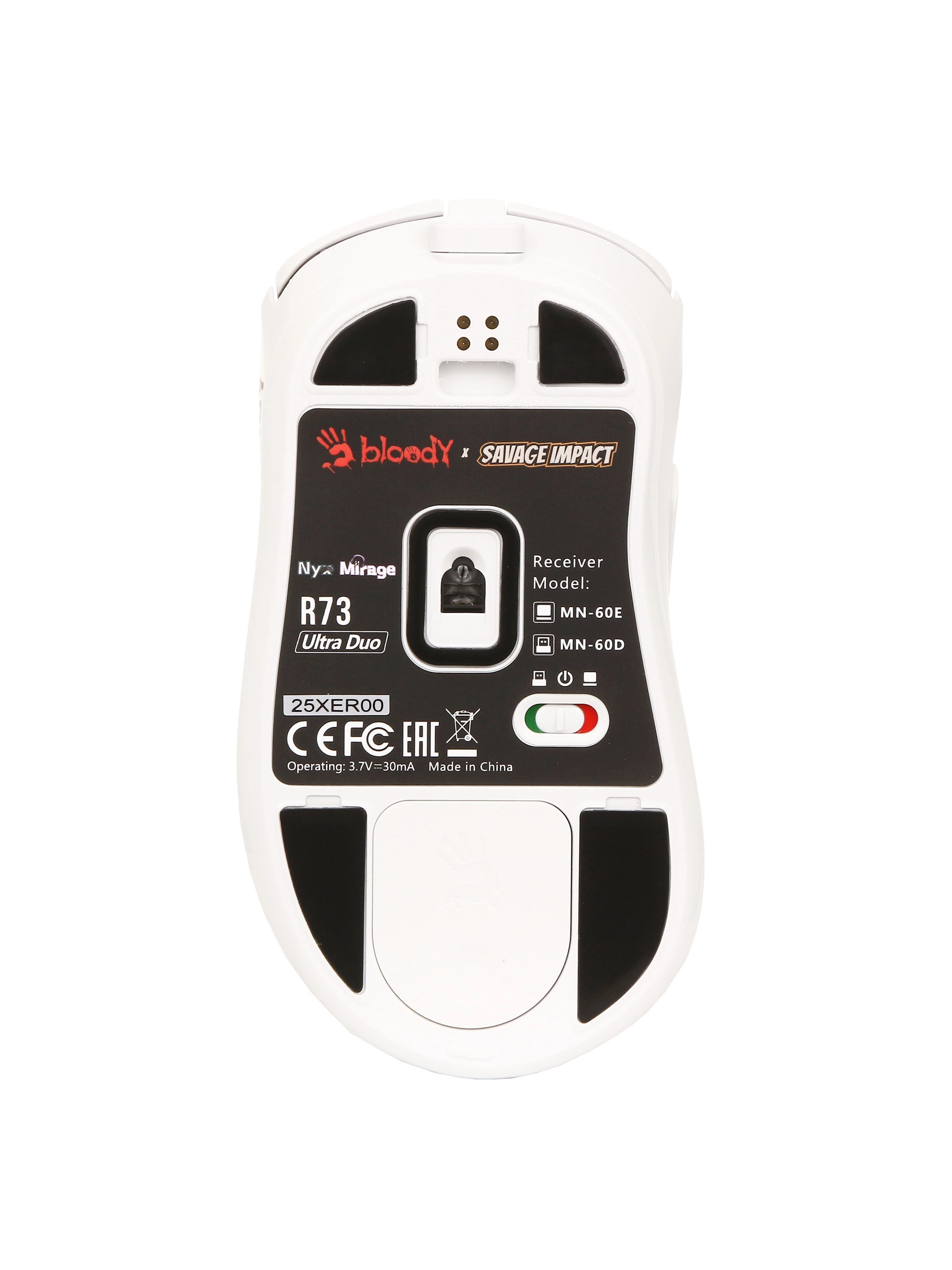 Мышь A4Tech Bloody R73 Ultra Duo Nyx Mirage, White, USB — фото 4