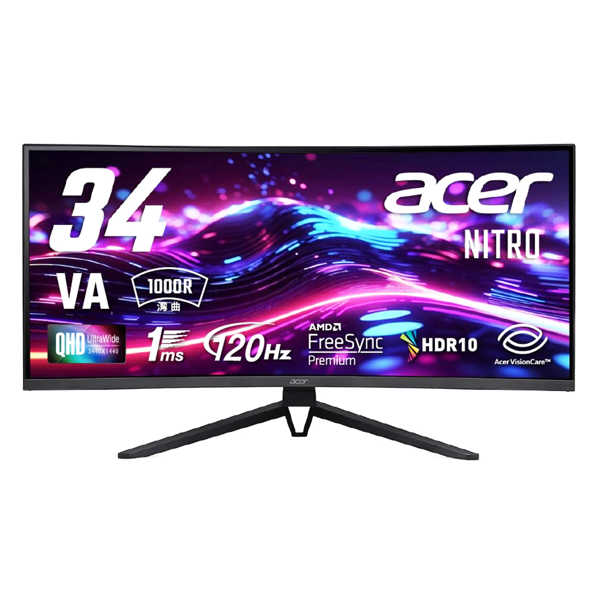 Монитор 34" Acer Nitro ED343CURJ0bmiippx, Black — фото 2