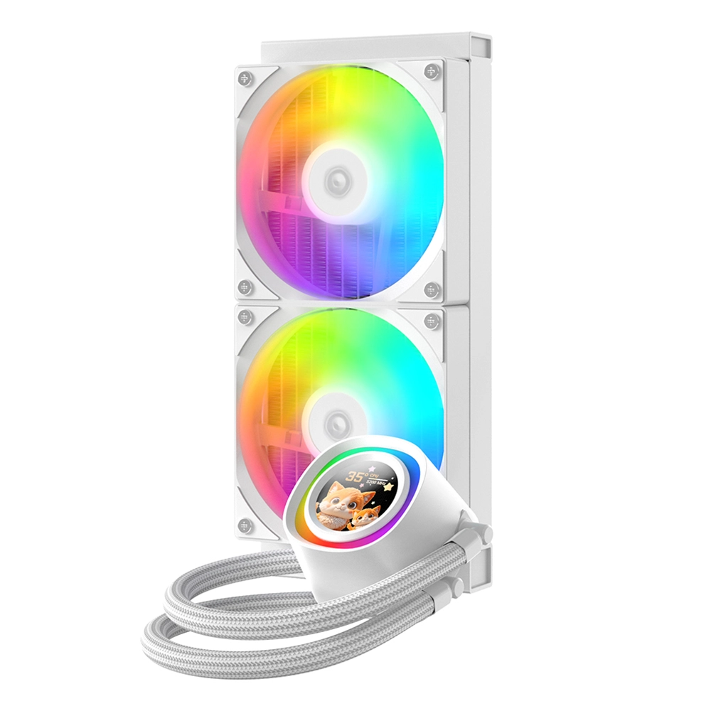 Система водяного охлаждения ID-Cooling FX240 LCD White — фото 2