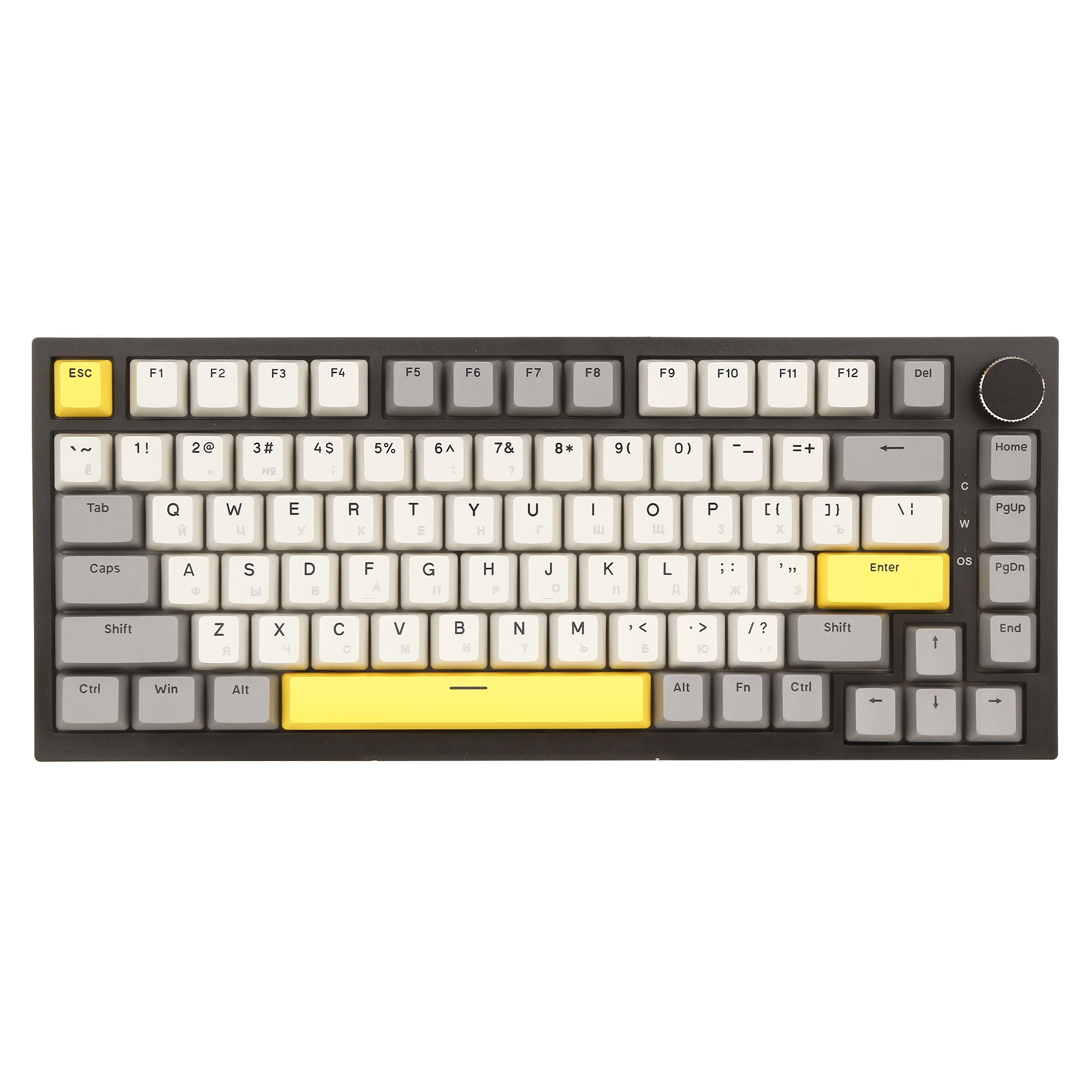 Клавиатура Ajazz AK820, Moon Yellow Switch, Gray-Yellow, USB — фото 2