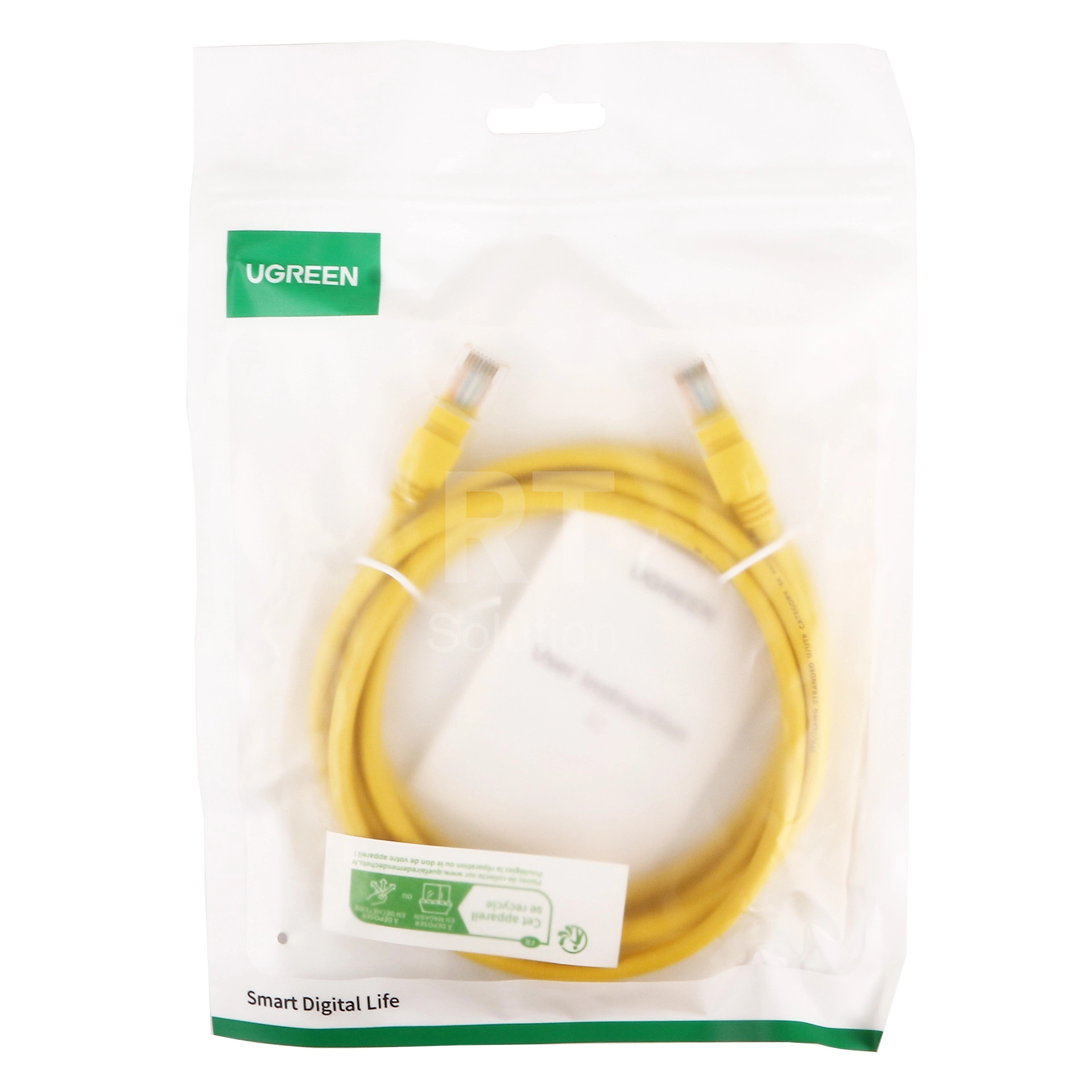 Patch cord RJ-45 5е cat Ugreen, UTP, 2m, OEM, Yellow