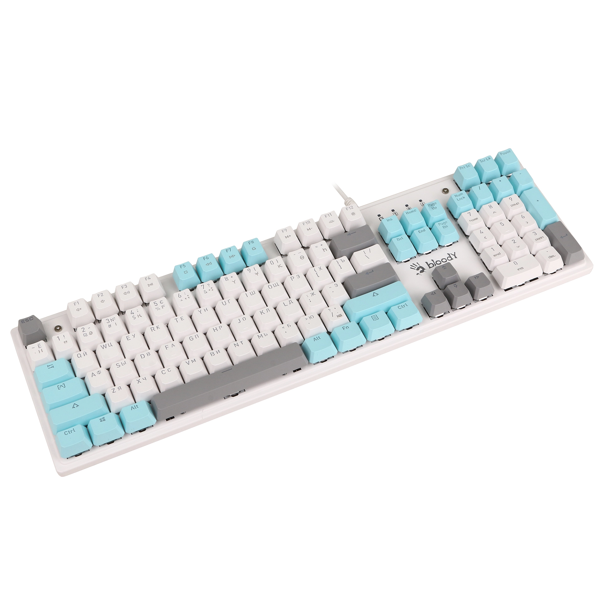 Клавиатура A4Tech Bloody S520N, Icy White, USB