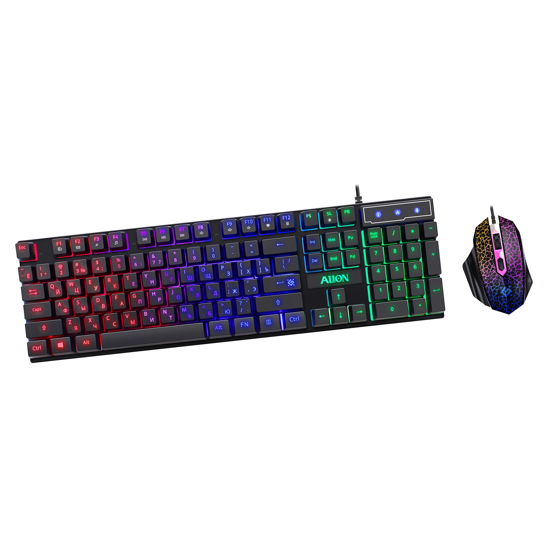 Игровой набор Defender Alion GS-987 (клавиатура+мышь+коврик)