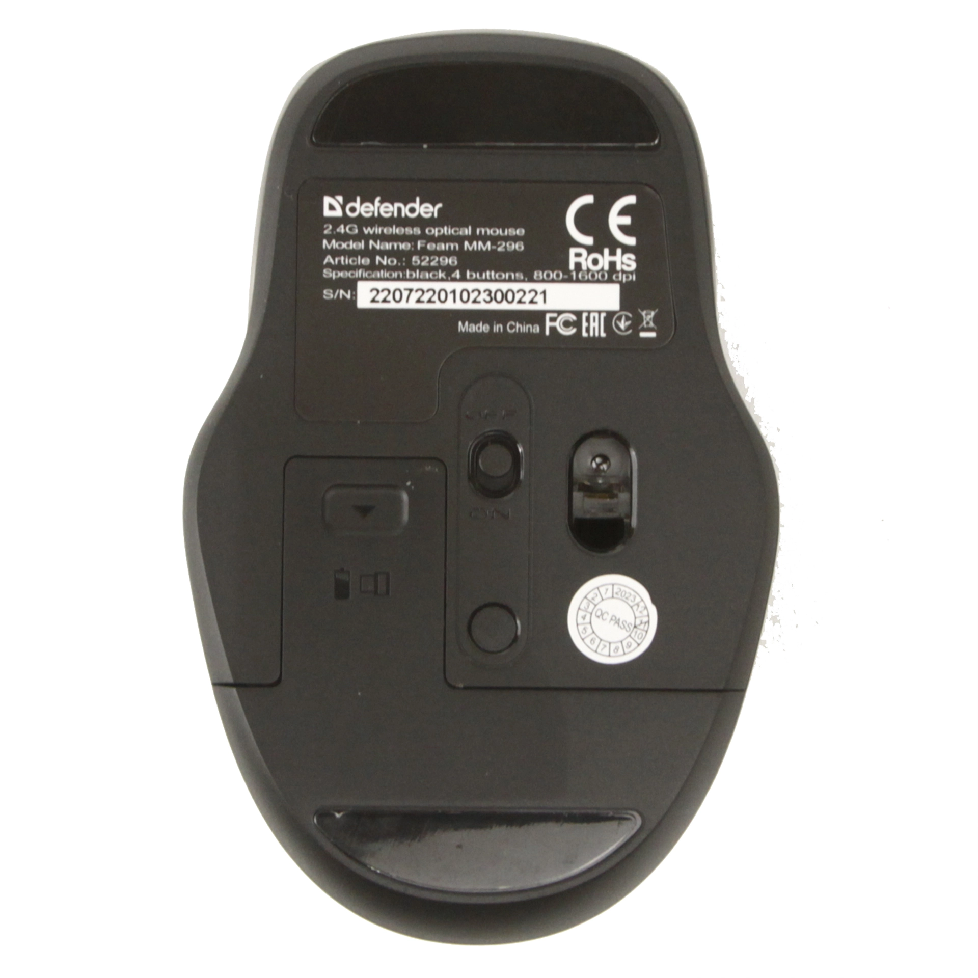 Мышь Defender Feam MM-296, Black, USB — фото 4