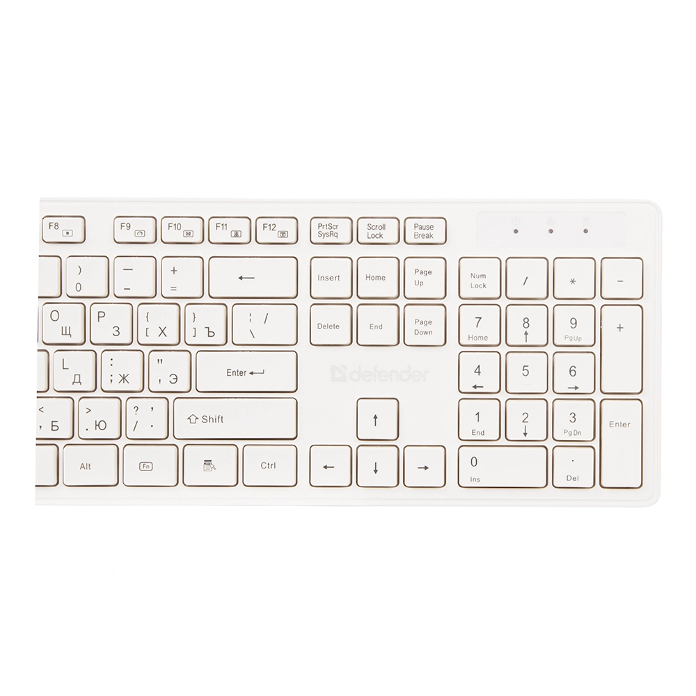Клавиатура Defender Auckland C-987, White, USB + мышь — фото 4