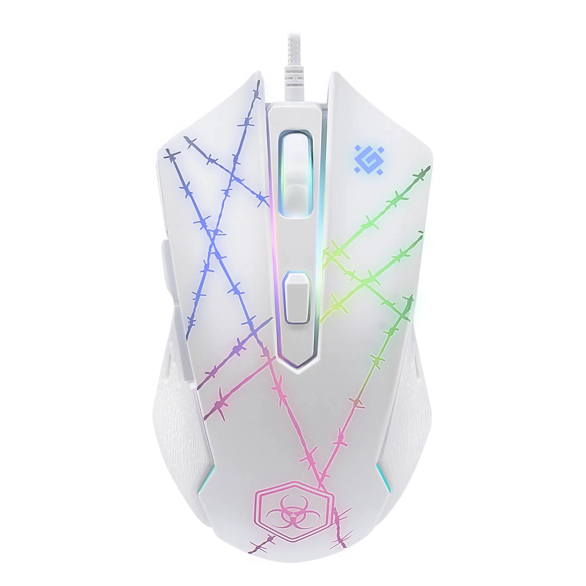 Мышь Defender Forced GM-020L, White, USB + коврик — фото 2