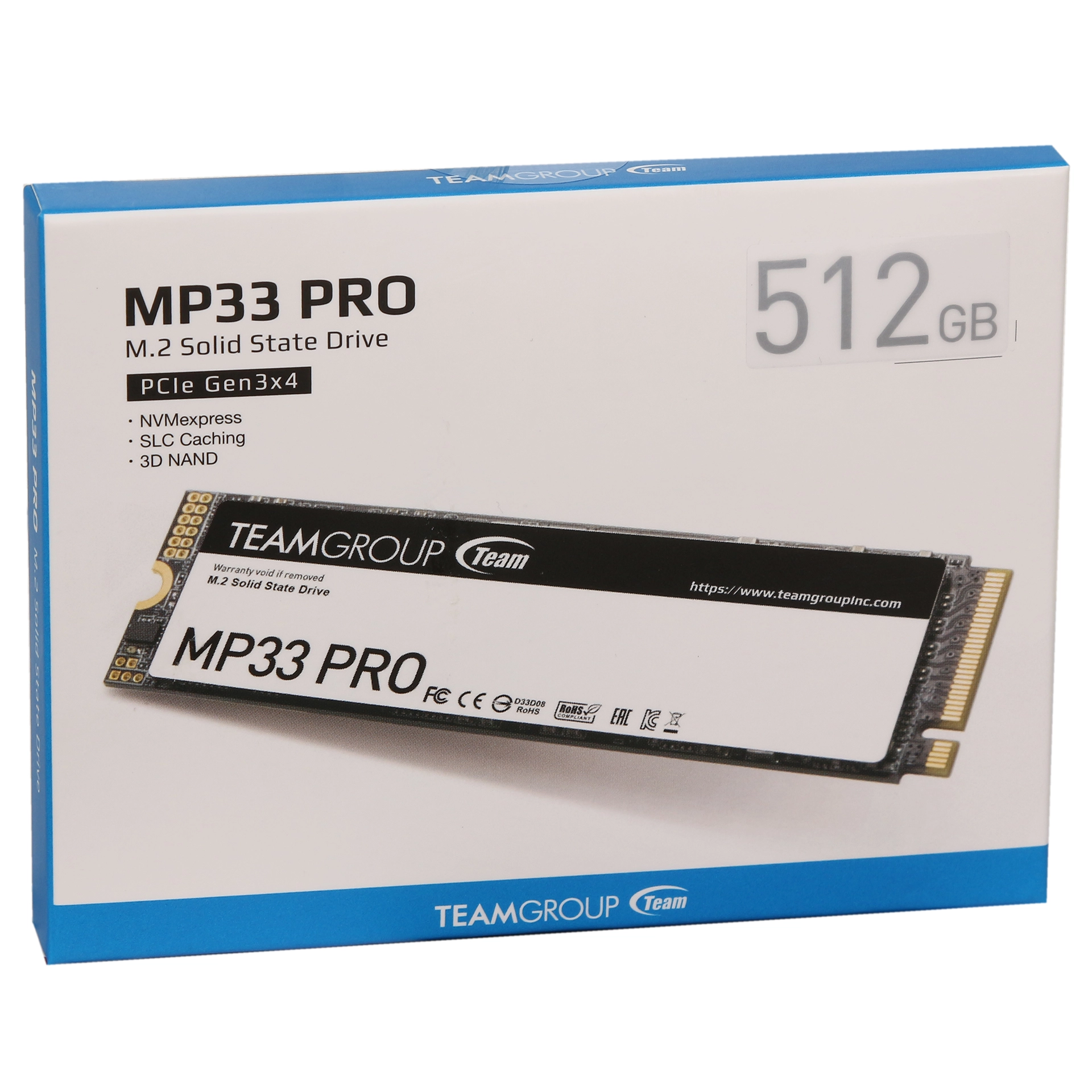 SSD накопитель 512 GB Team Group MP33 PRO, M.2, PCIe 3.0 — фото 3