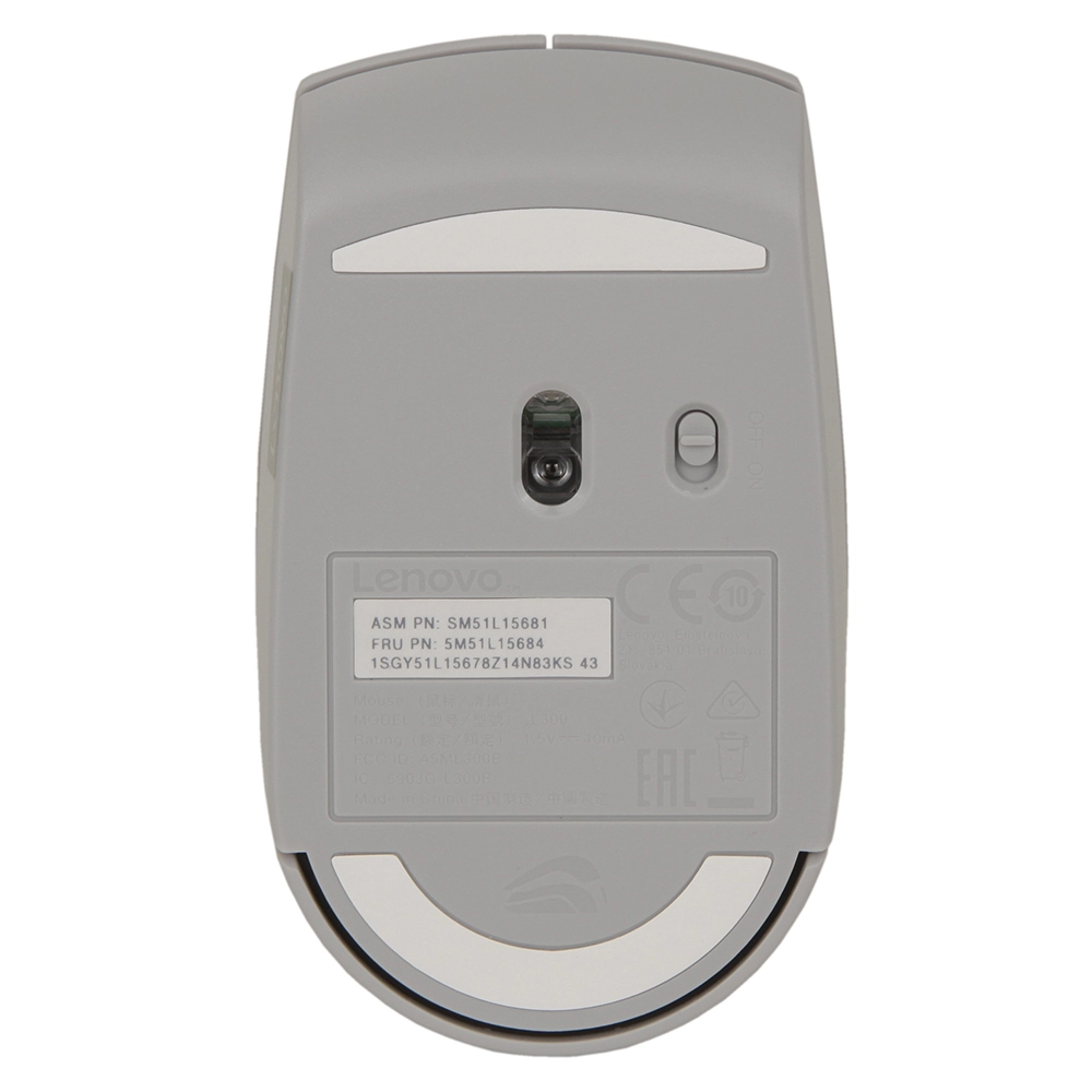 Мышь Lenovo 300, Arctic Grey, USB — фото 5