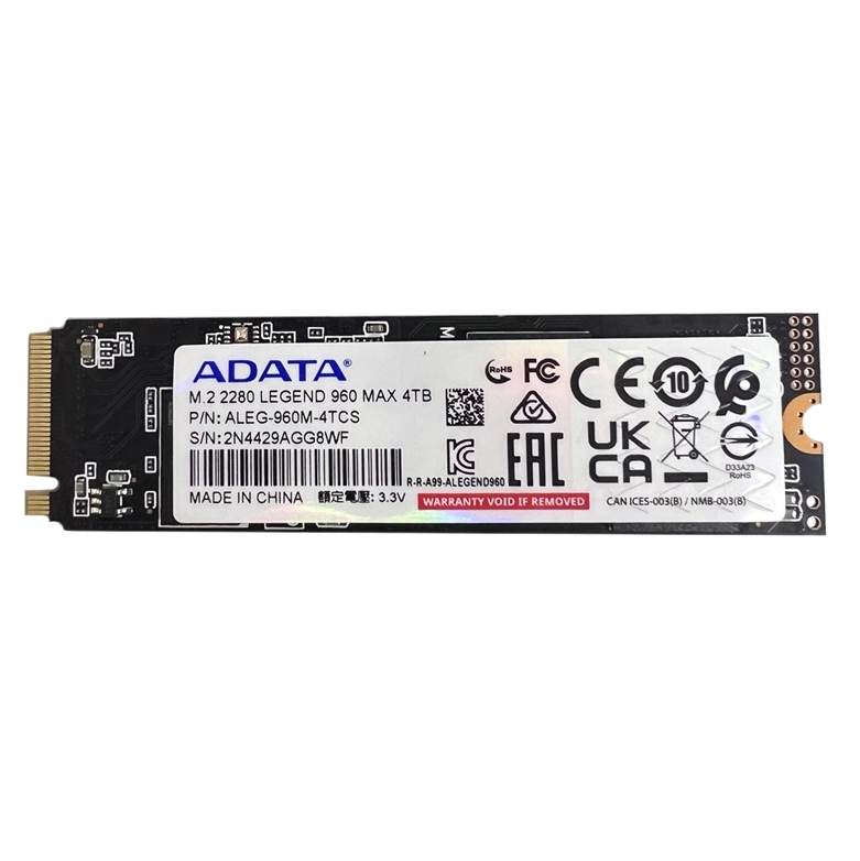 SSD накопитель 4 TB Adata Legend 960 MAX, M.2, PCle 4.0