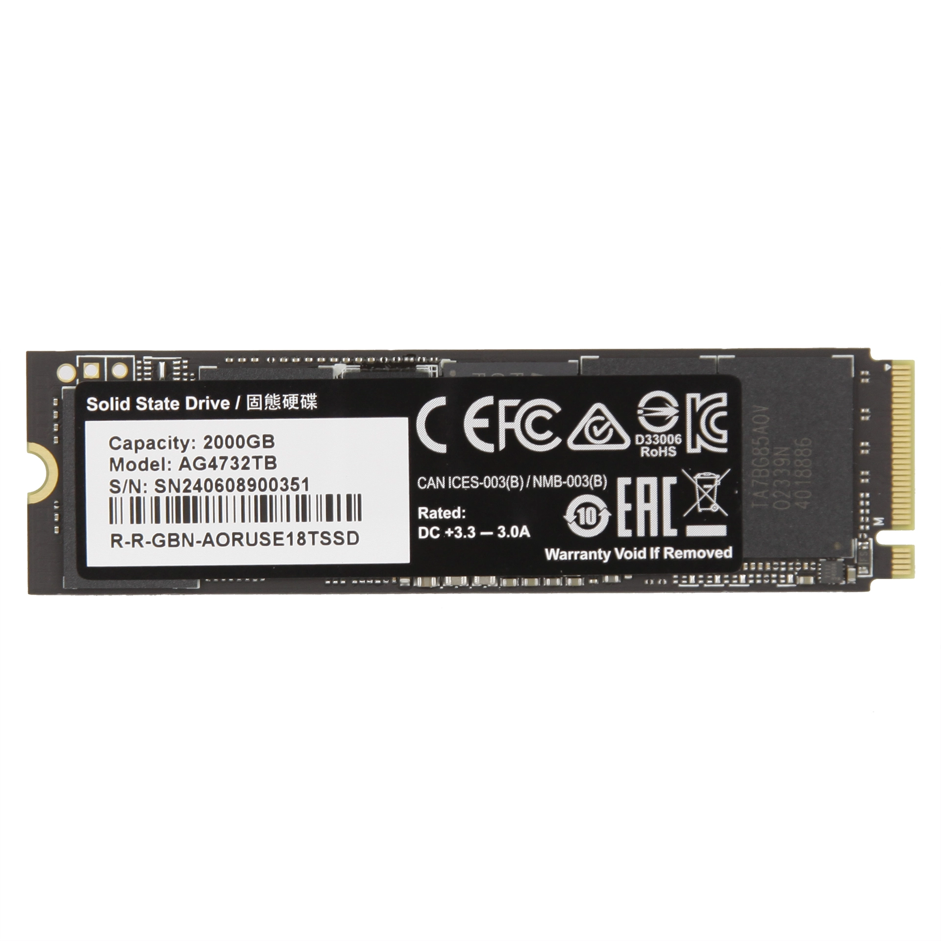 SSD накопитель 2 TB Gigabyte Aorus 7300, M.2, PCIe 4.0 — фото 2