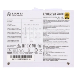 Блок питания SFX 850 W Lian Li SP850P V2 Gold, White