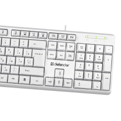 Клавиатура Defender Motion C-977, White, USB + мышь