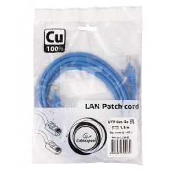 Patch cord RJ-45 5е cat Cablexpert PP10-1.5M/B, UTP, 1.5m, Blue