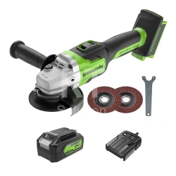 Угловая шлифовальная машина аккумуляторная Greenworks GD24AGK4, 24V