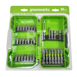 Набор бит торцевых головок и адаптеров Greenworks, 40 шт