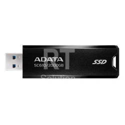Внешний SSD накопитель 2 TB, Adata SC610, Black-Red