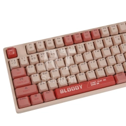 Клавиатура A4Tech Bloody S87, BLMS Red Plus Switch, Pink, USB