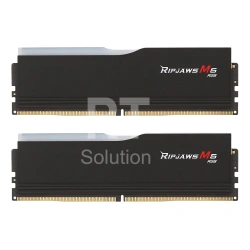 DDR-5 DIMM 64 GB 6000 MHz G.SKILL Ripjaws M5 RGB, 2x 32 GB Kit, Black, BOX (F5-6000J3238G32GX2-RM5RK)