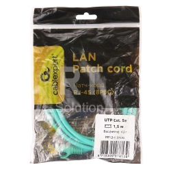 Patch cord RJ-45 5е cat Cablexpert PP12-1.5M/G, UTP, 1.5m, Green