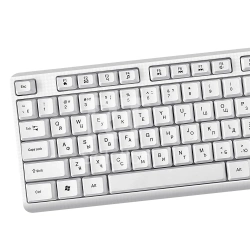 Клавиатура Defender Motion C-977, White, USB + мышь