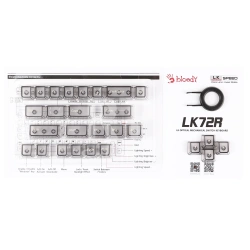 Клавиатура A4Tech Bloody LK72R, LK Speed Gray Switch, Nebula Gray, USB