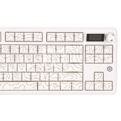 Клавиатура Ajazz MK87 Pro, Peach Switch, White, USB