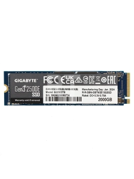 SSD накопитель 2 TB Gigabyte 2500E, M.2, PCIe 3.0