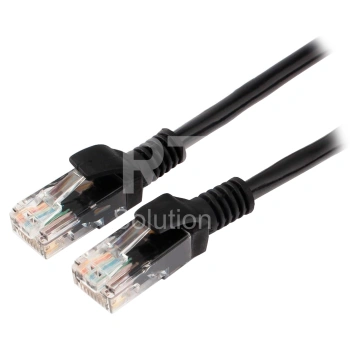 Patch cord RJ-45 5е cat Cablexpert PP10-5M/BK, UTP, 5m, Black
