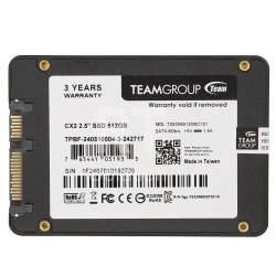 SSD накопитель 512 GB Team Group CX2, 2.5", SATA III