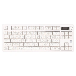 Клавиатура Ajazz MK87 Pro, Peach Switch, White, USB