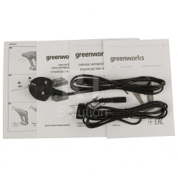 Перфоратор Greenworks GD24SDS1K2, без аккумулятора