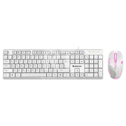 Клавиатура Defender Motion C-977, White, USB + мышь