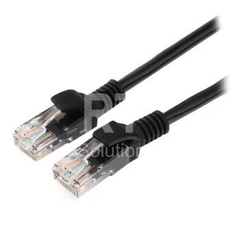 Patch cord RJ-45 5е cat Cablexpert PP10-15M/BK, UTP, 15m, OEM, Black