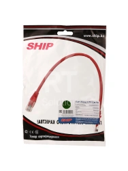 Patch cord RJ-45 5е cat SHIP, 0.3m, OEM, Red