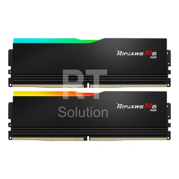 DDR-5 DIMM 64 GB 6000 MHz G.SKILL Ripjaws M5 RGB, 2x 32 GB Kit, Black, BOX (F5-6000J3238G32GX2-RM5RK)