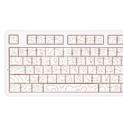 Клавиатура Ajazz MK87 Pro, Peach Switch, White, USB