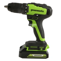 Дрель-шуруповерт Greenworks GD24DD35K2, 24V