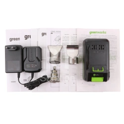 Строительный фен аккумуляторный Greenworks G24HG, АКБ 4Ач и ЗУ