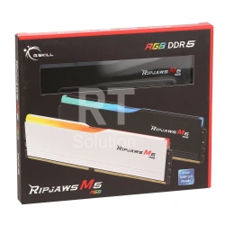 DDR-5 DIMM 64 GB 6000 MHz G.SKILL Ripjaws M5 RGB, 2x 32 GB Kit, Black, BOX (F5-6000J3238G32GX2-RM5RK)