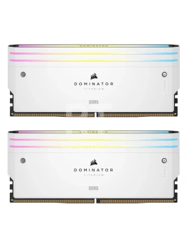 DDR-5 DIMM 32 GB 7200 MHz Corsair Dominator Titanium RGB, 2x 16 GB Kit, White, BOX (CMP32GX5M2X7200C34W)