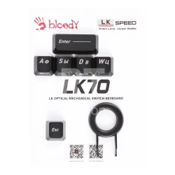 Клавиатура A4Tech Bloody LK70, LK Speed Optical Switch, Black, USB
