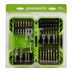 Набор бит торцевых головок и адаптеров Greenworks, 70 шт