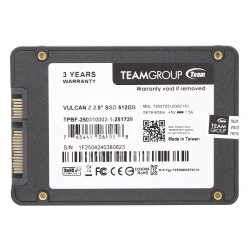 SSD накопитель 512 GB Team Group T-Force Vulcan Z, 2.5", SATA III